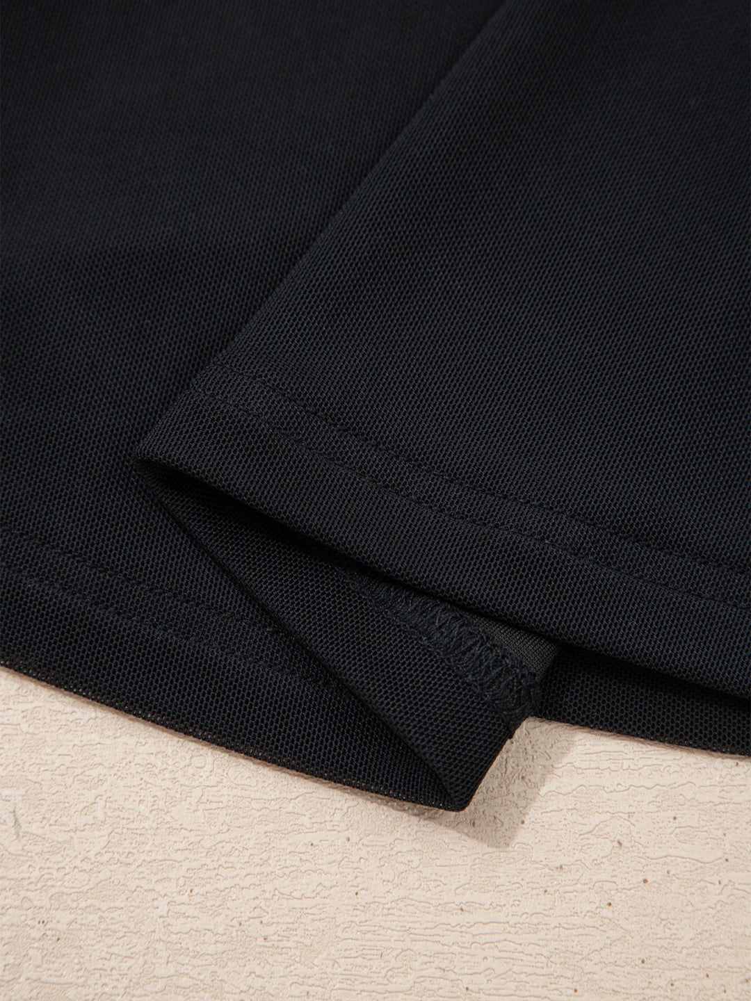 Sheer Mesh Patchwork Cap Sleeve T Shirt