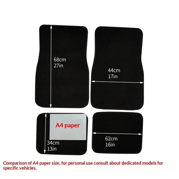 Full Set Of Anti-slip Velvet Car Floor Mats