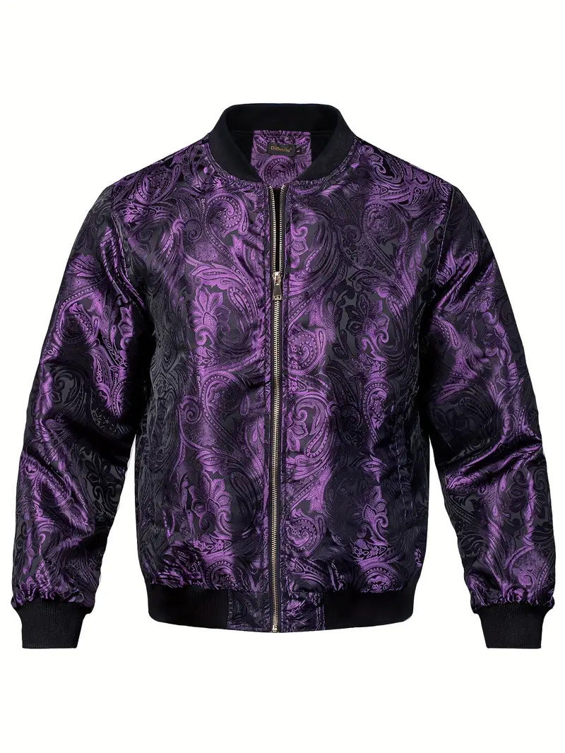 Mens Stylish Trendy Jacket With A Stand-up Collar