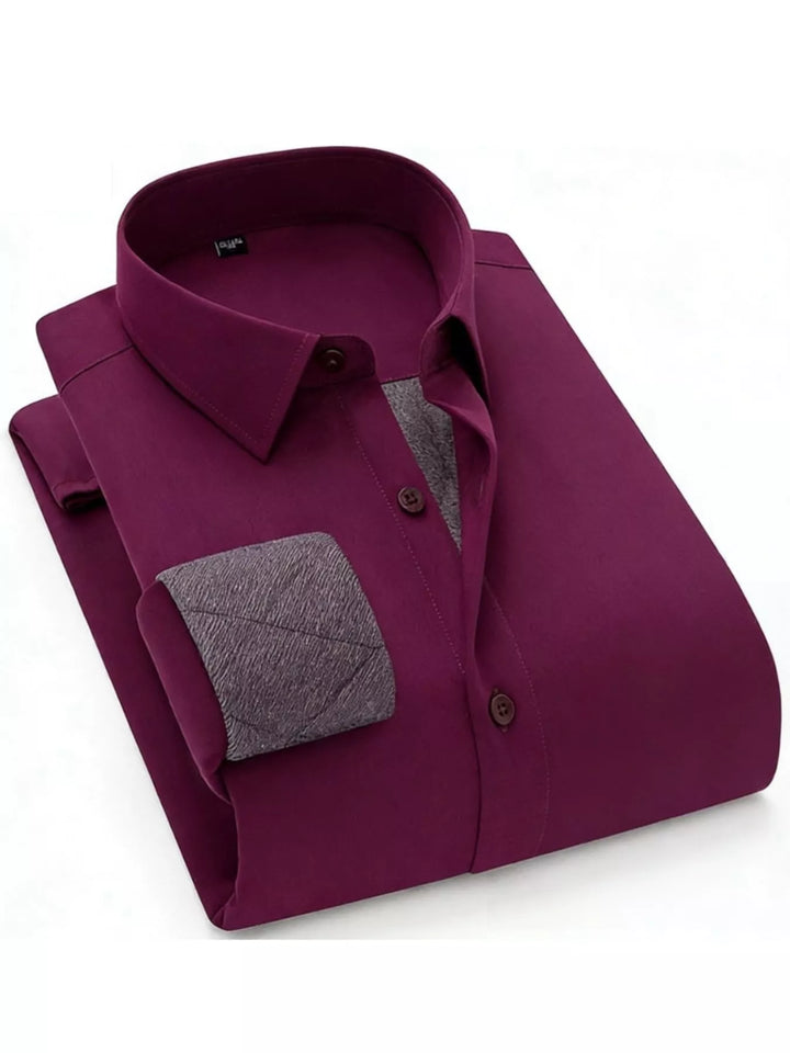 Men's Full Size Slim Fit Long Sleeve Shirt Plus Size