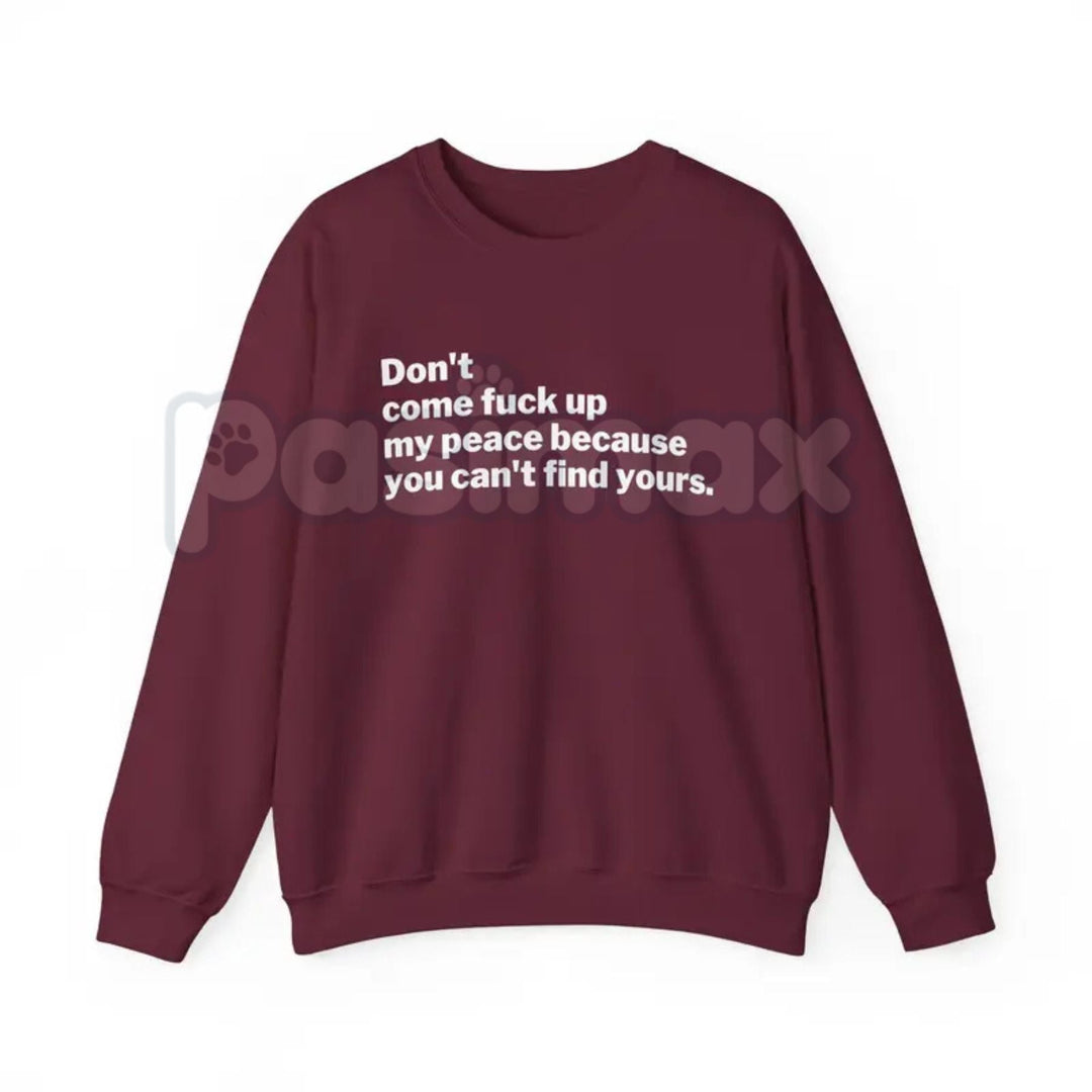Protect My Peace Sweatshirt | Set Boundaries Mental Health Crewneck | Assertive Self-Care Jumper | Tranquility Statement Top