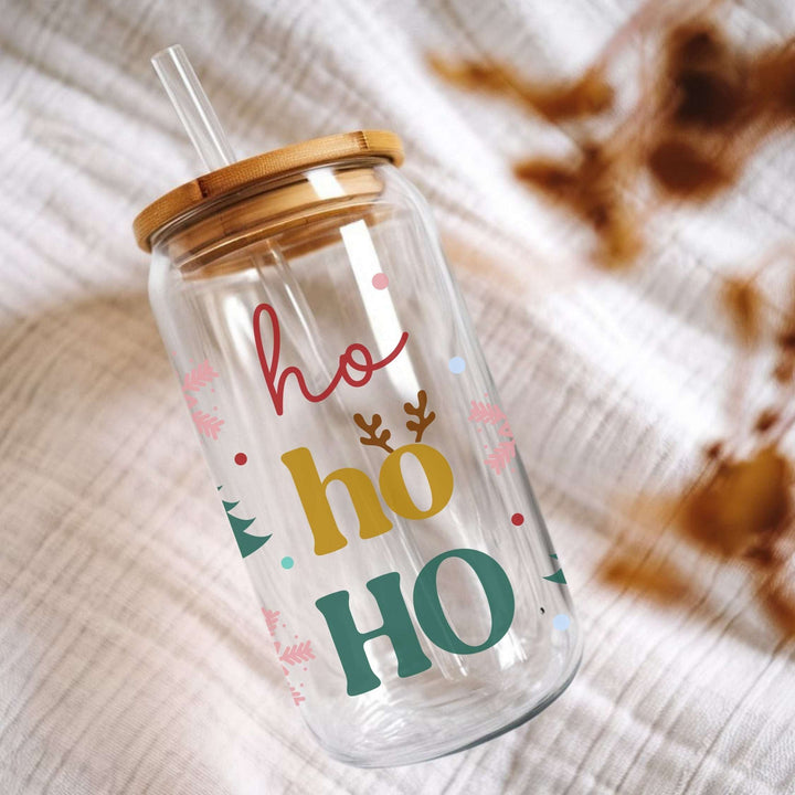 Ho Ho Ho Glass Cup