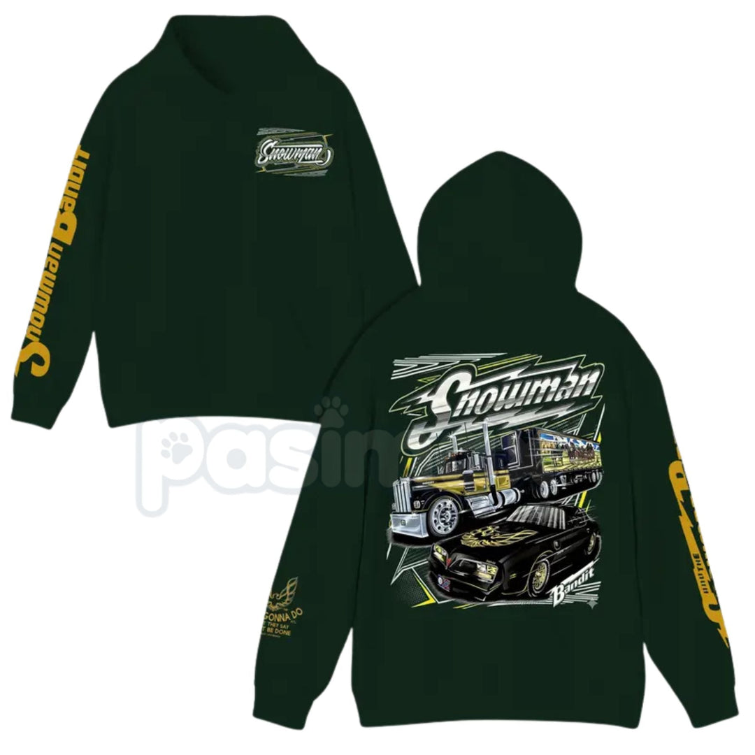 Snowman's Bootlegging Service 2-Sided Hoodie – Vintage Outlaw Trucking Graphic Pullover, Classic Southern Culture Apparel, Unisex