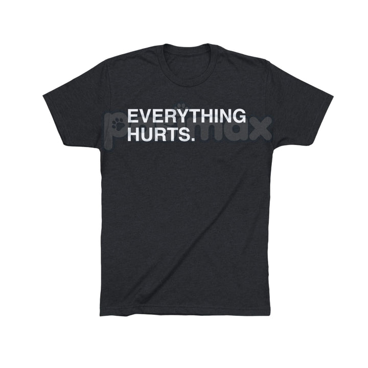 "EVERYTHING HURTS" Funny Graphic Tee - Workout & Chronic Pain Sarcastic Statement Shirt, Unisex Humor Apparel