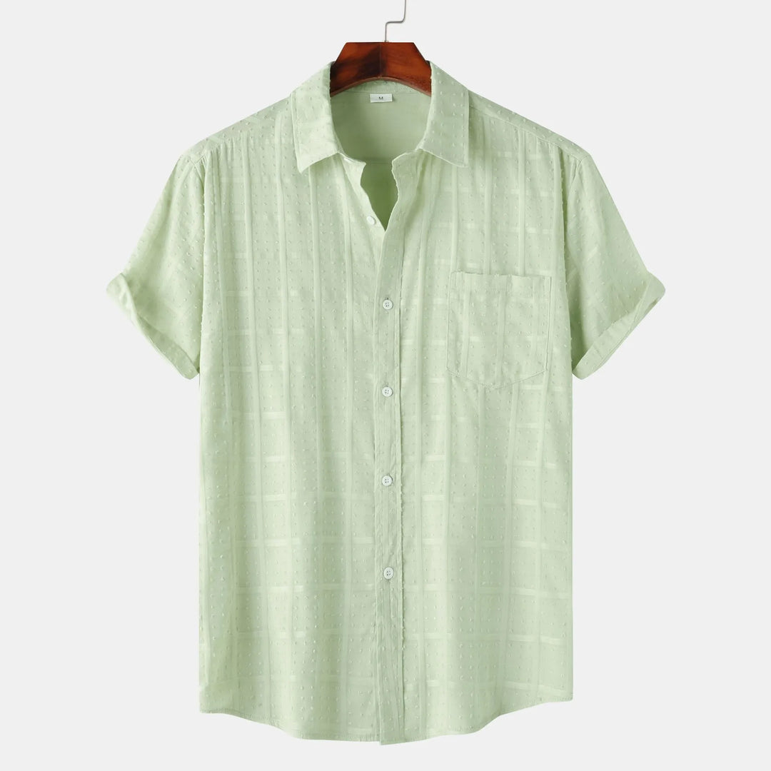 Men's Casual Short Sleeve Button Down Shirt