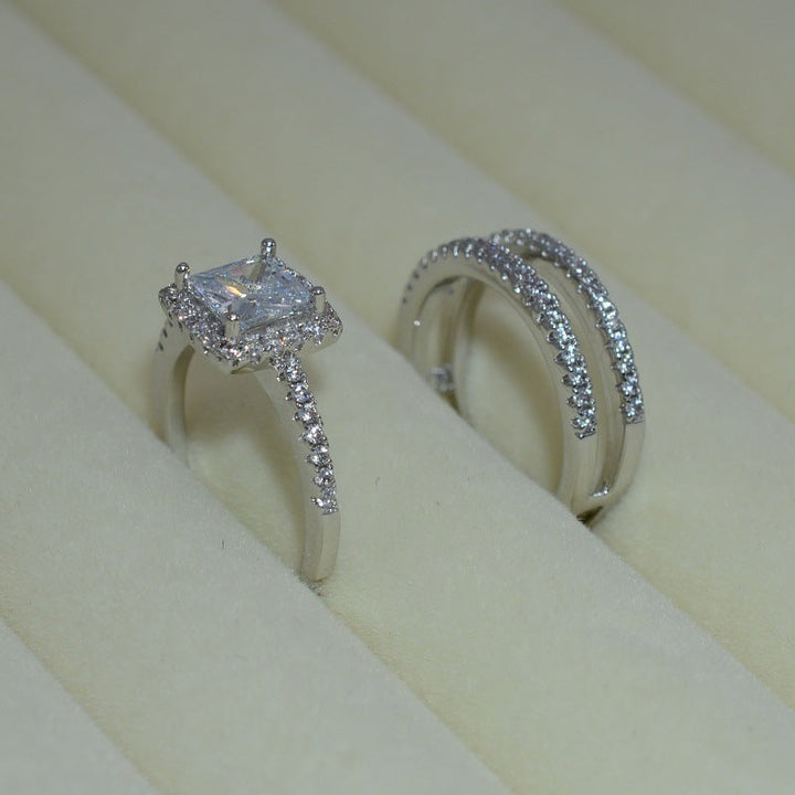 Women's Fashion Versatile Simple Zircon Ring