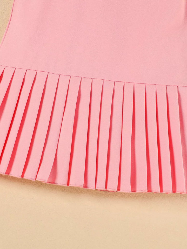 Children's Bow-Accented Pleated Dress