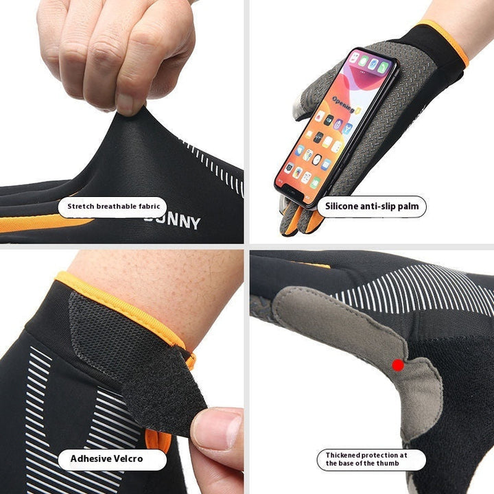 Outdoor Cycling Gloves Sun Protection Wear-resistant Shock Absorption