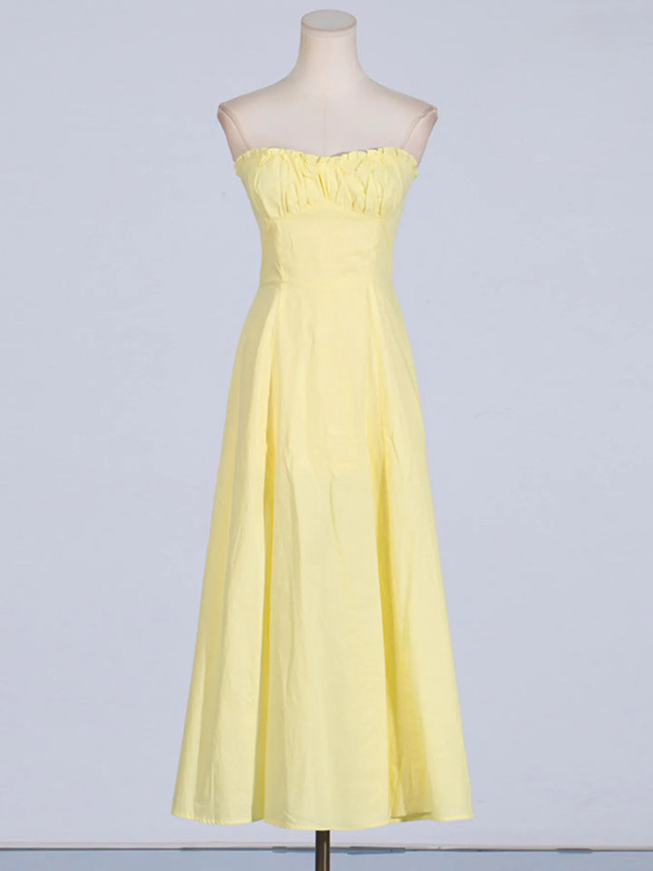 Slit Sleeveless Zip Back Midi Dress