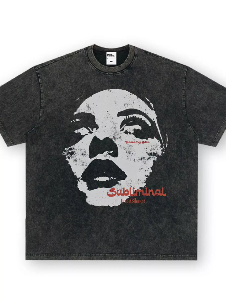 Men's Graphic Round Neck Oversized T-Shirt