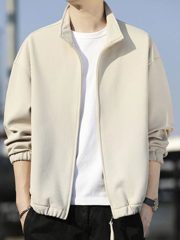 Men's Plus Size Zip Up Long Sleeve Jacket