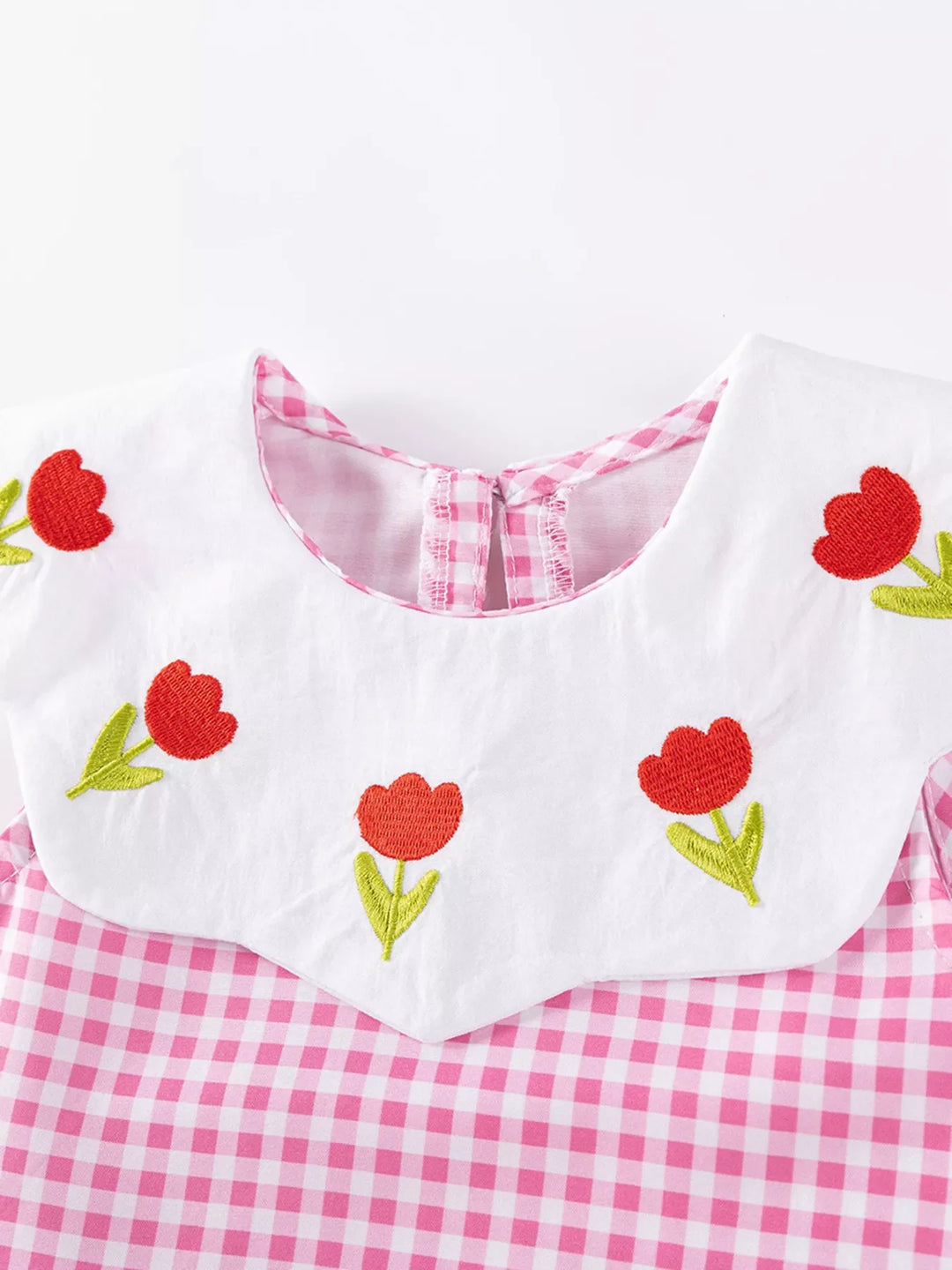 Children's Floral Plaid Sleeveless Dress