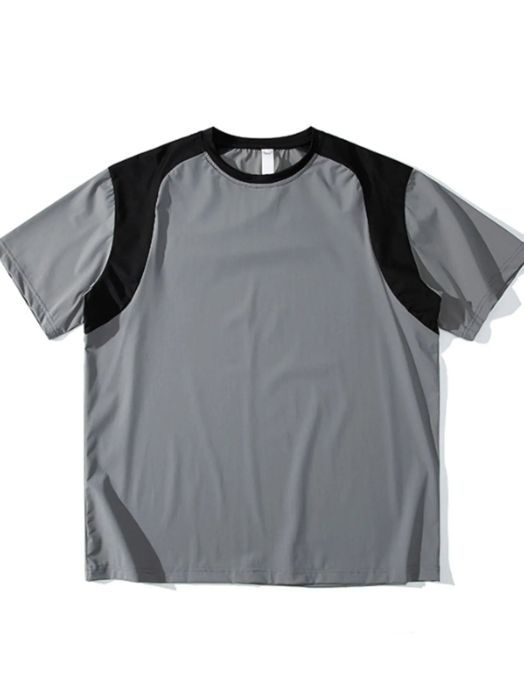 Men's Contrast Round Neck Short Sleeve T-Shirt