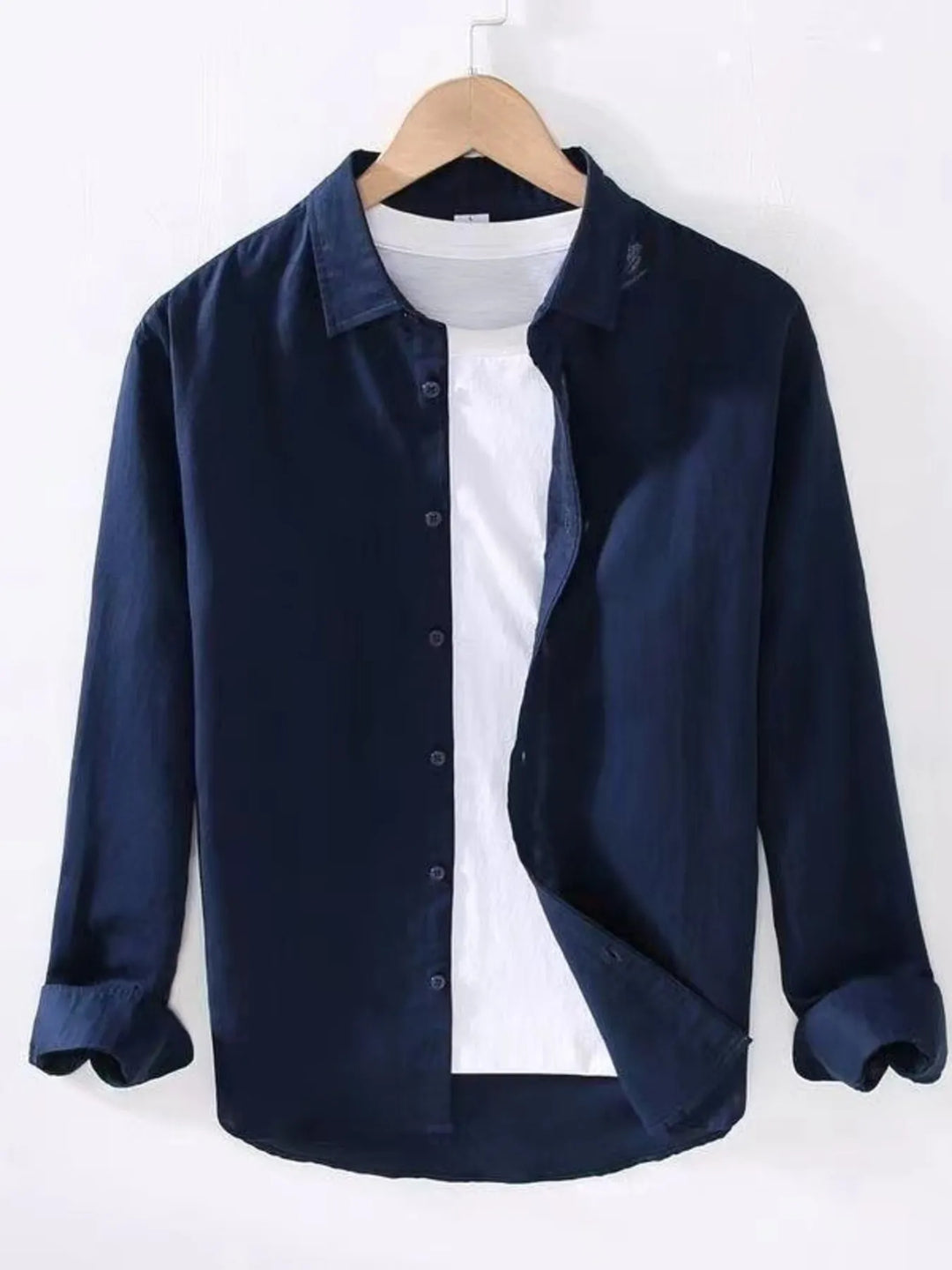 Men's Full Size Button Up Long Sleeve Shirt Plus Size