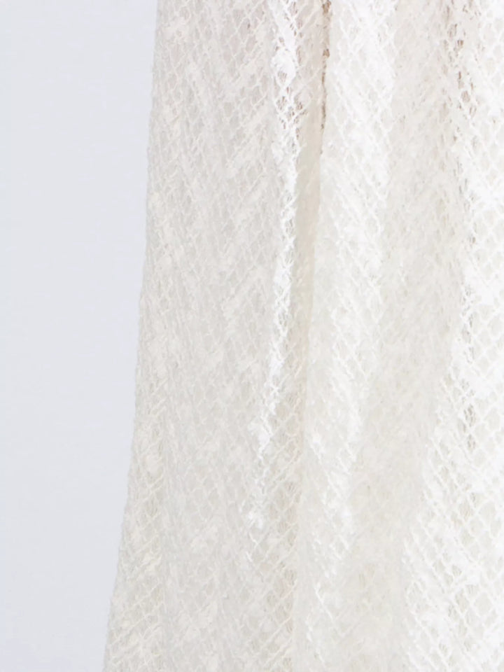 Lace Mock Neck Long Sleeve Maxi Dress