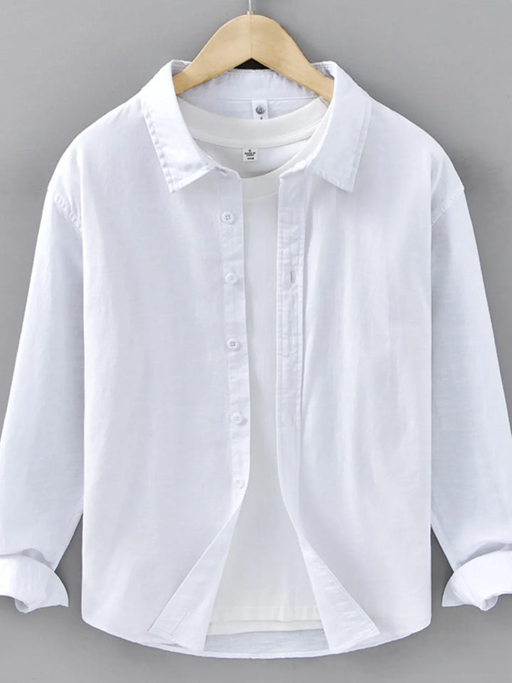 Men's Plus Size Button Up Long Sleeve Shirt