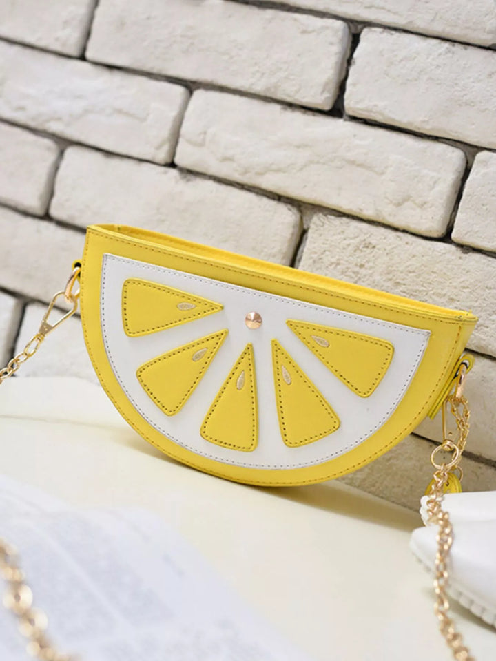Fruit-Shaped Crossbody Bag with Chain Strap