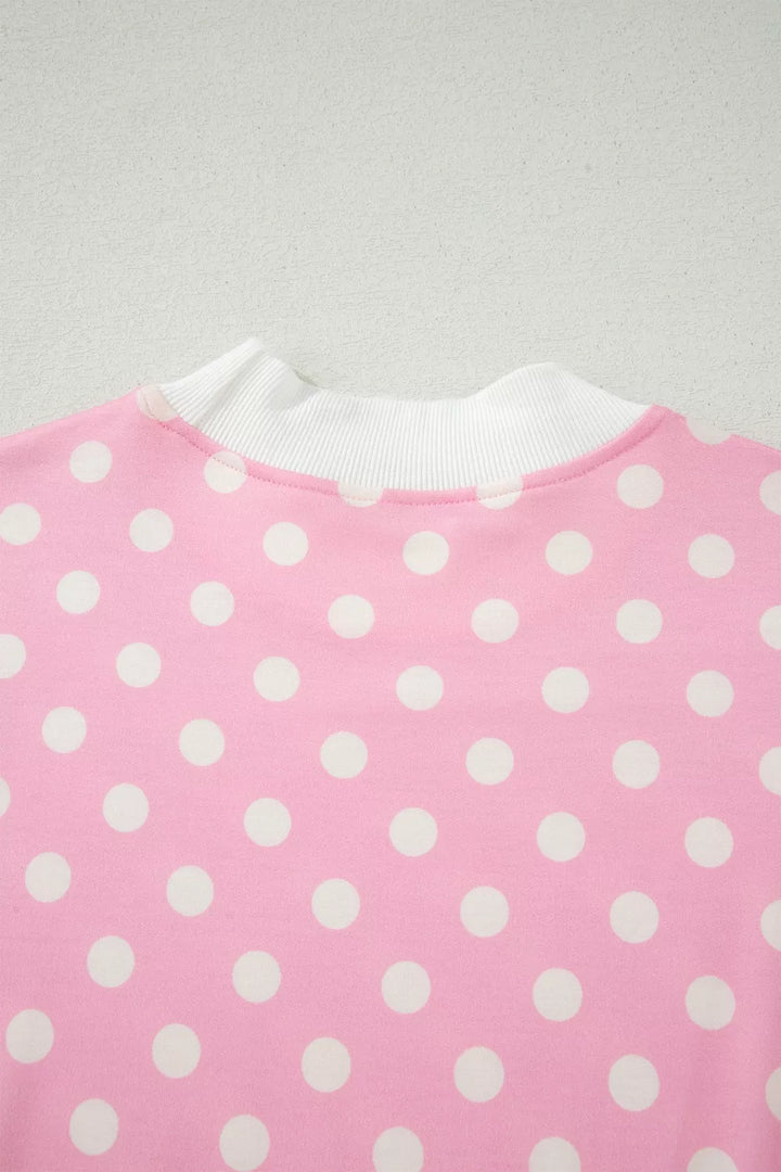 Polka Dot Short Sleeve Top and Shorts Set