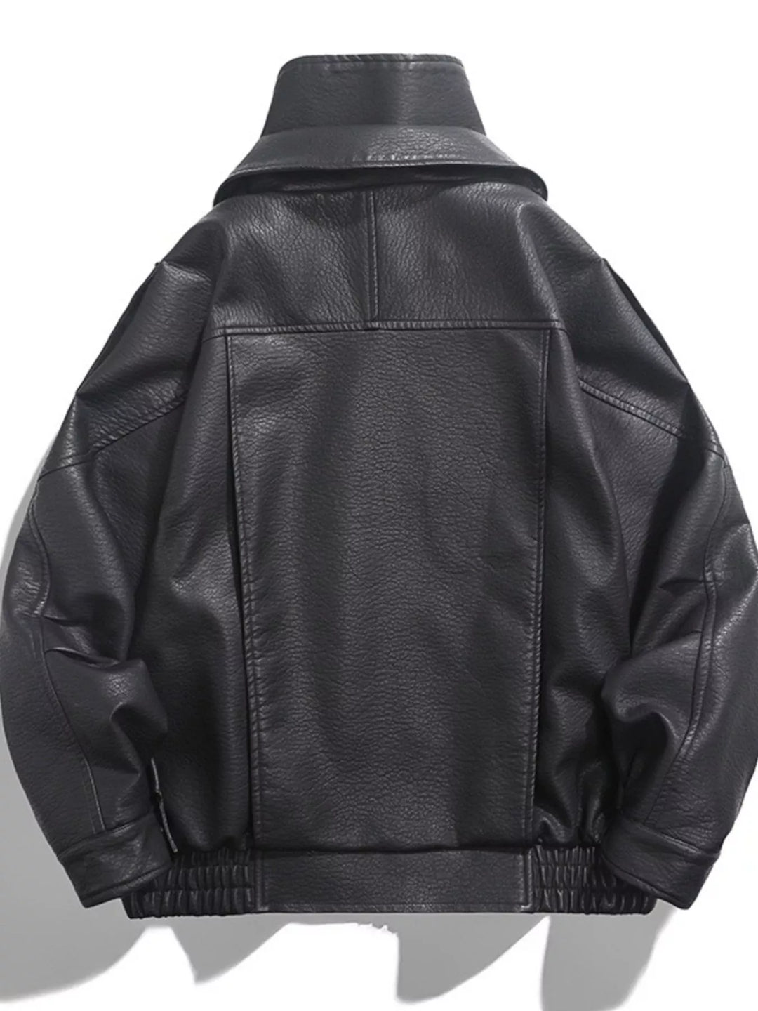 Men's Zip Up Leather Moto Jacket
