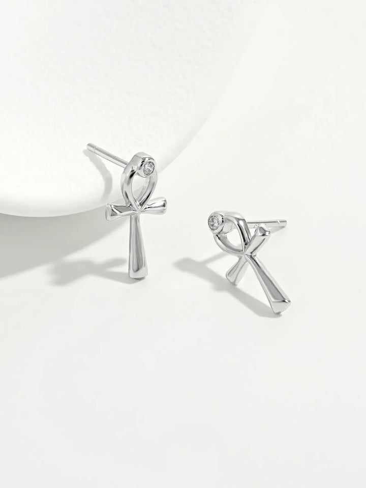 925 Sterling Silver Inland Zircon Earrings