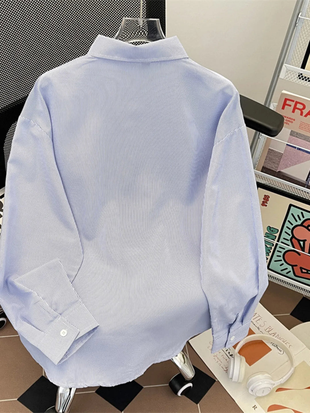 Men's Plus Size Button Up Long Sleeve Shirt