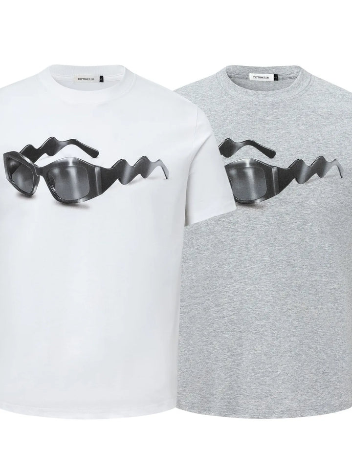 Men's Sunglasses Graphic Round Neck Short Sleeve T-Shirt