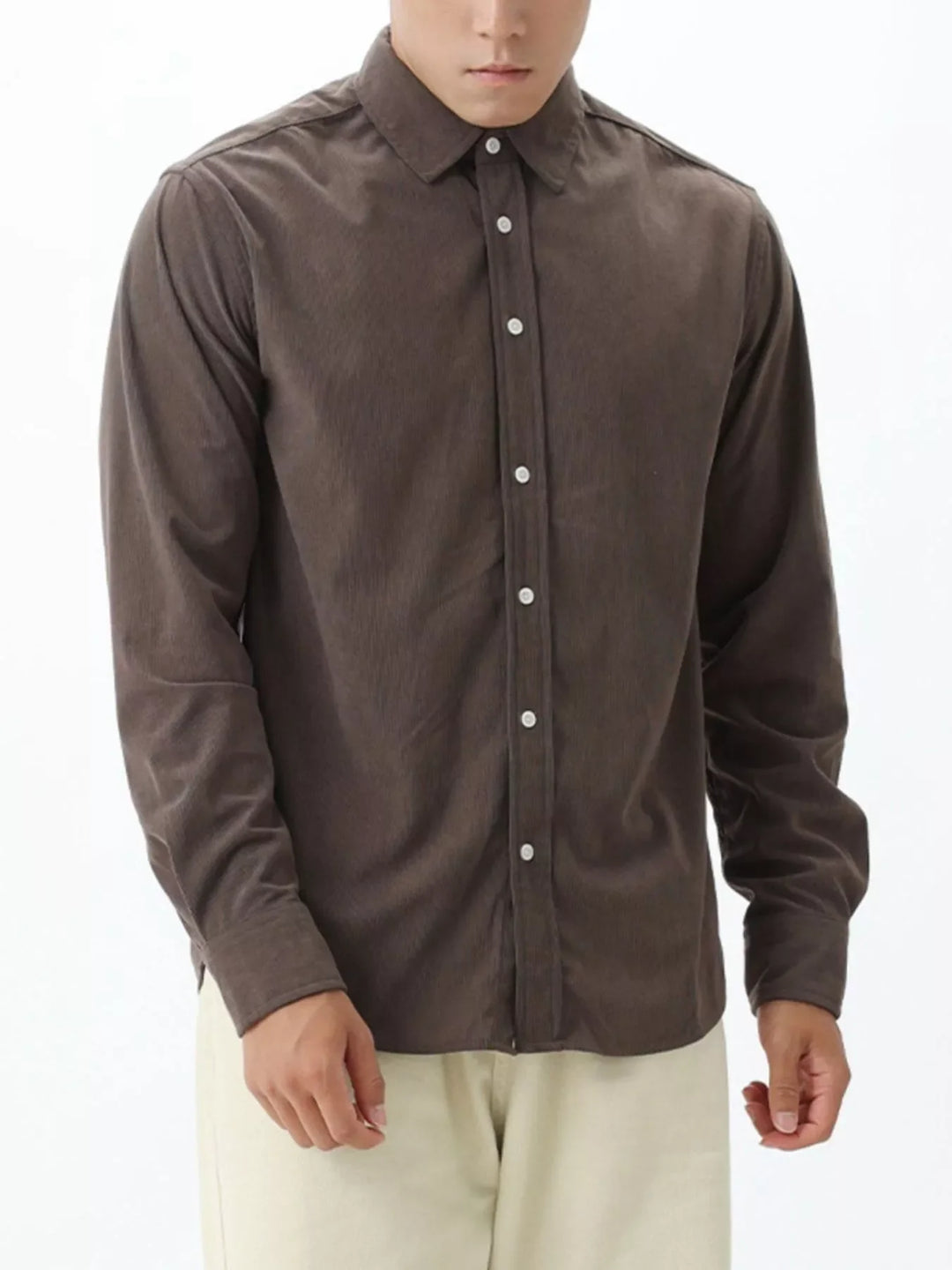 Men's Plus Size Button Up Long Sleeve Shirt