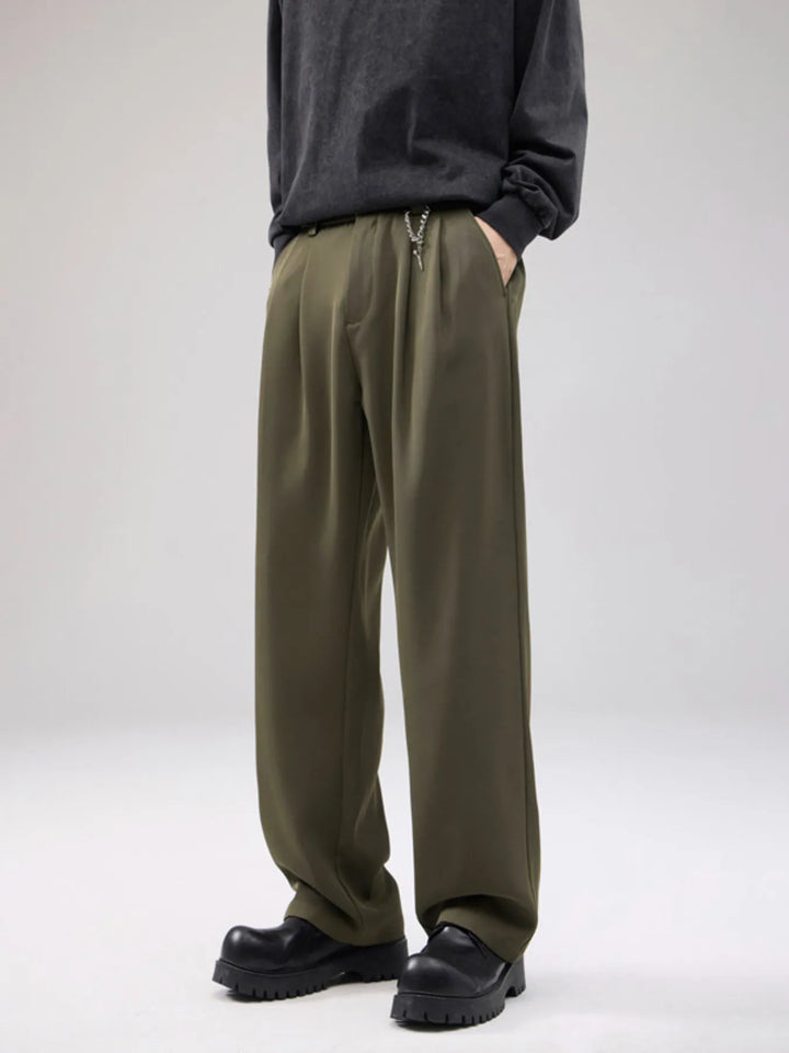 Men's Full Size Drawstring Wide Leg Pants with Pockets Plus Size