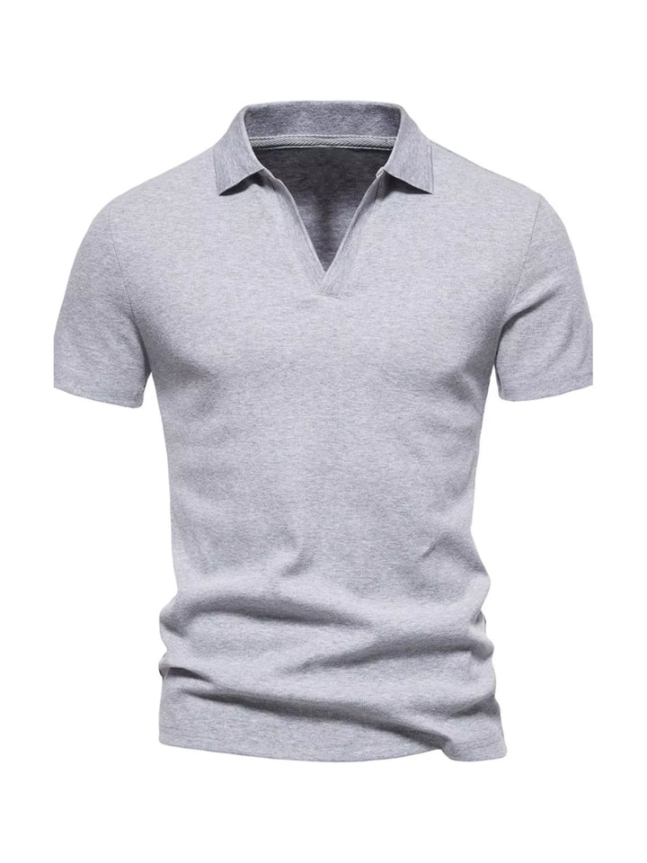 Men's Plus Size Casual Notched Short Sleeve Polo