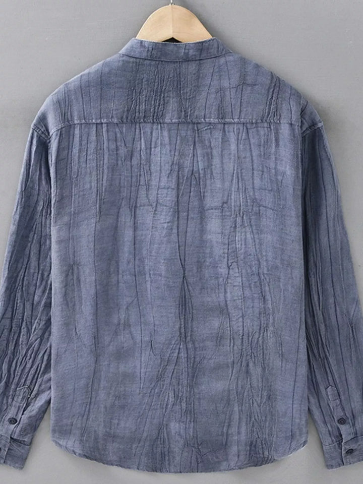 Men's Plus Size Button Up Long Sleeve Shirt