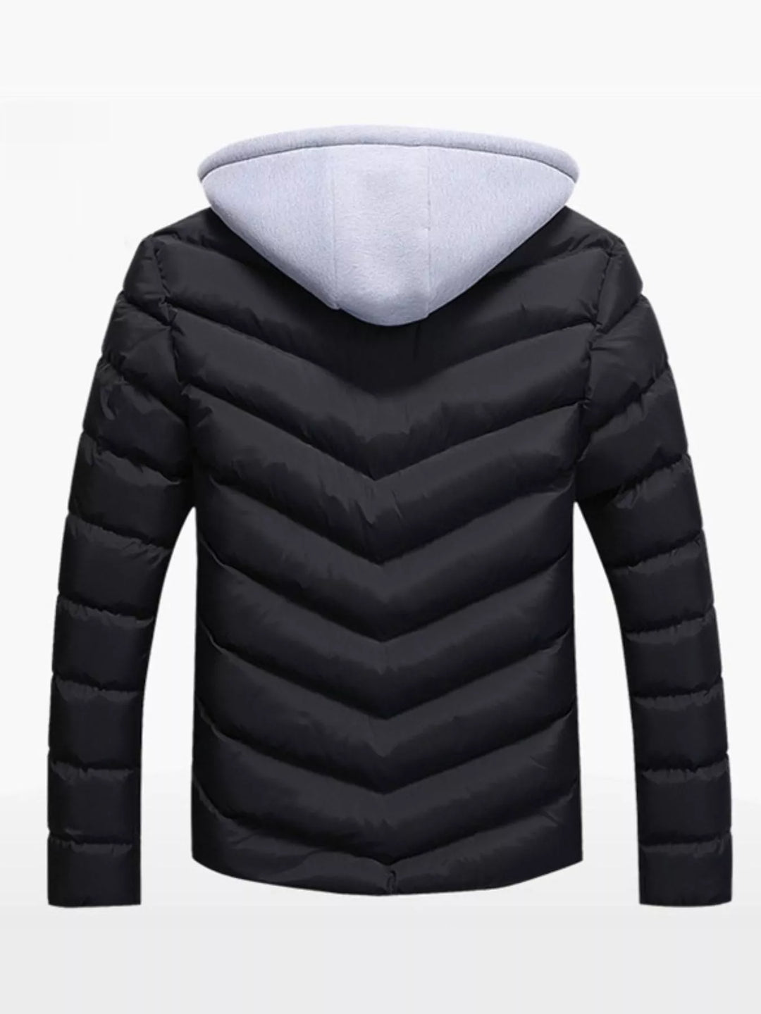 Men's Plus Size Zip Up Hooded Padded Puffer Jacket