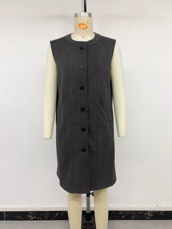 Sleeveless Longine Vest Coat