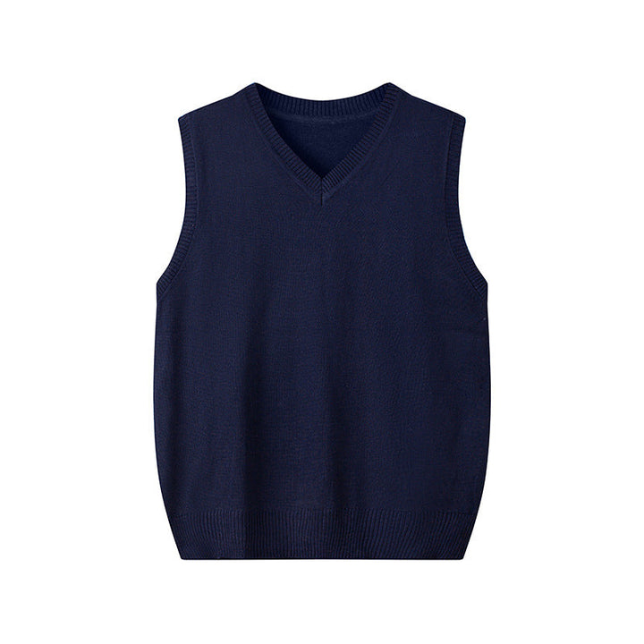 Fashionable V-neck Pullover Knit Vest For Early Spring