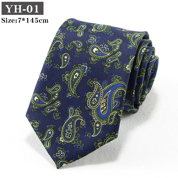 Korean-style Retro Hong Kong style Floral Casual Tie