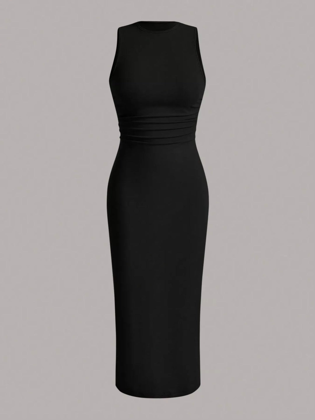 Sleeveless Round Neck Midi Dress
