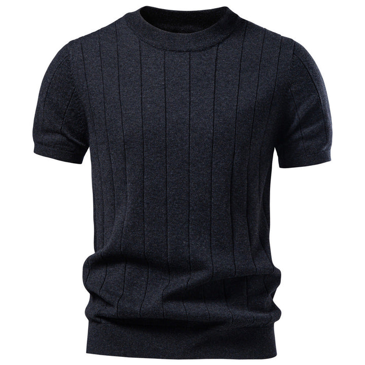 Crew-neck Business Mens Short-sleeve Sweater