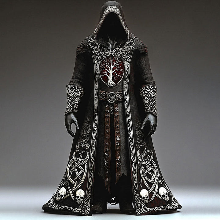 Abstract Long-sleeved Cape Coat For Casual Men's Cardigan