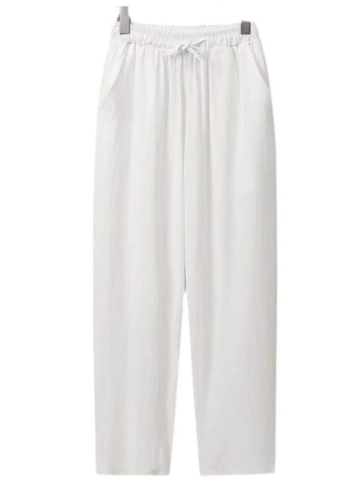 Men's Plus Size Drawstring Wide Leg Pants