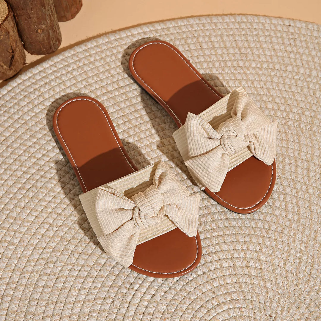 Bow Knot Decor Flat Sandals