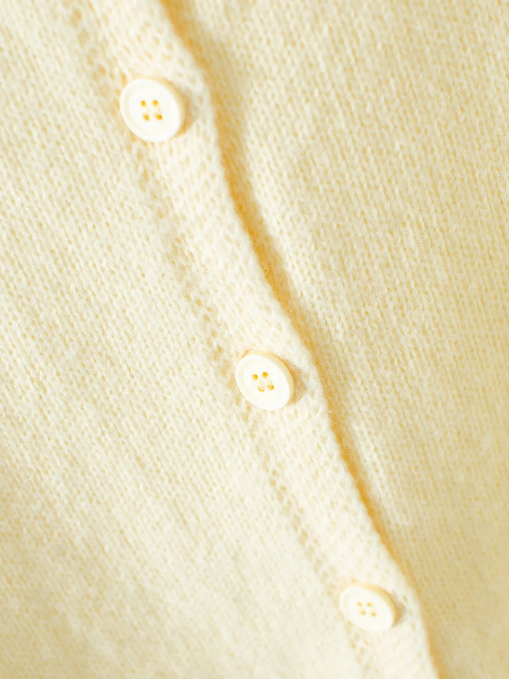 Button-Up Long Sleeve Knit Cardigan