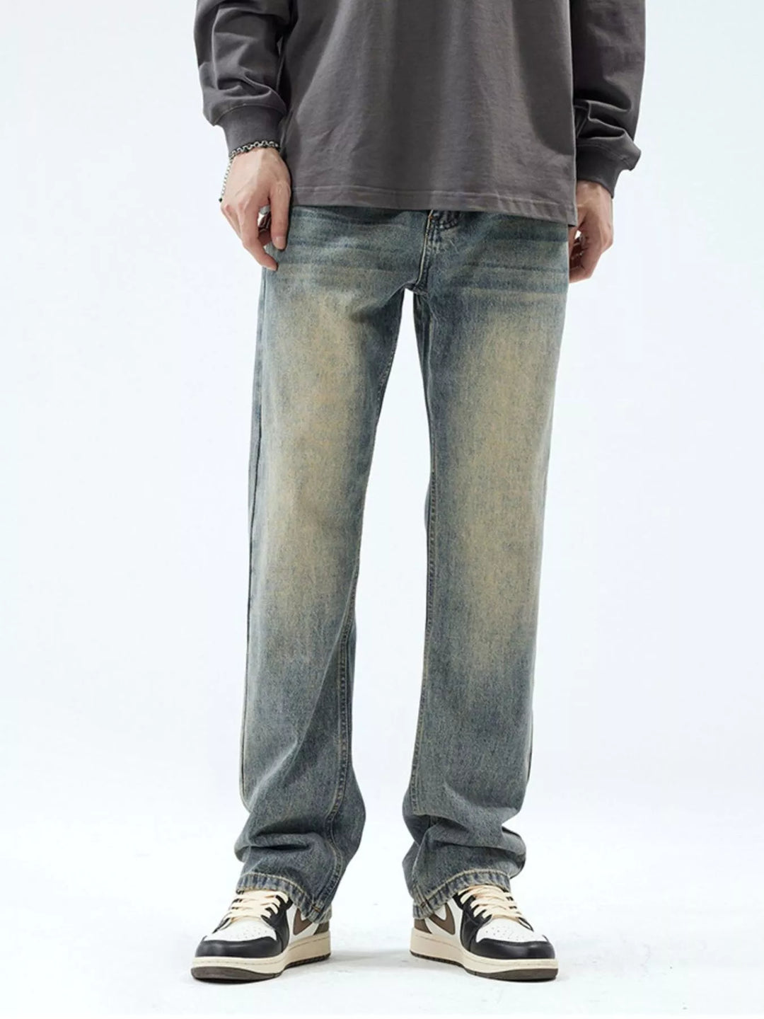 Men's Vintage Wash Loose Fit Jeans