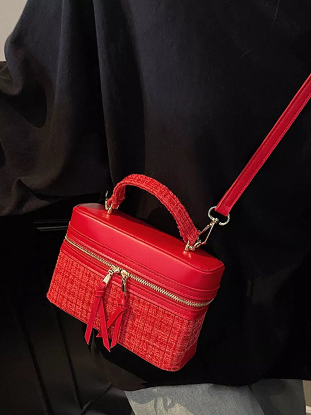 Boxy Top Handle Crossbody Bag