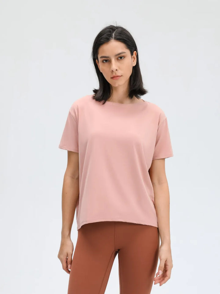 Millennia Round Neck Short Sleeve Active T-Shirt
