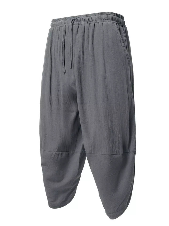 Men's Plus Size Loose Fit Cropped Pants