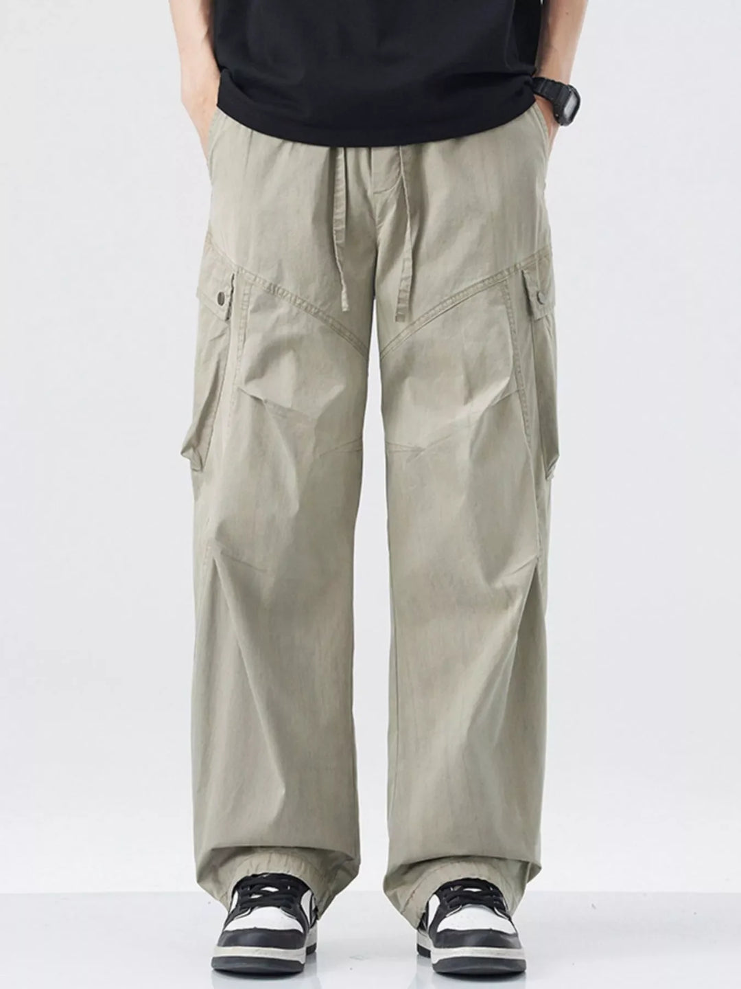 Men's Wide Leg Drawstring Pants