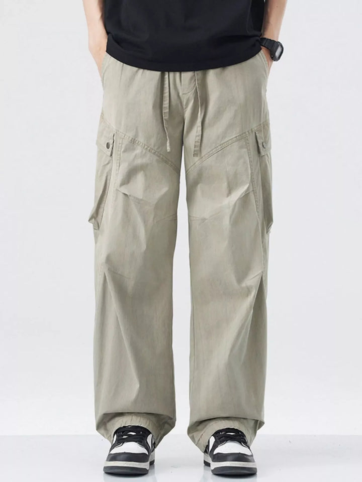 Men's Wide Leg Drawstring Pants