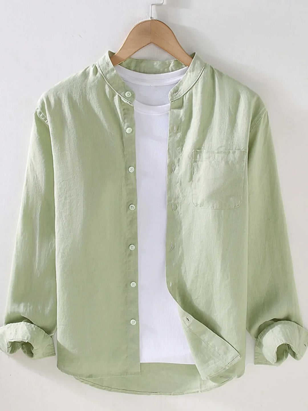Men's Full Size Button Up Long Sleeve Shirt Plus Size