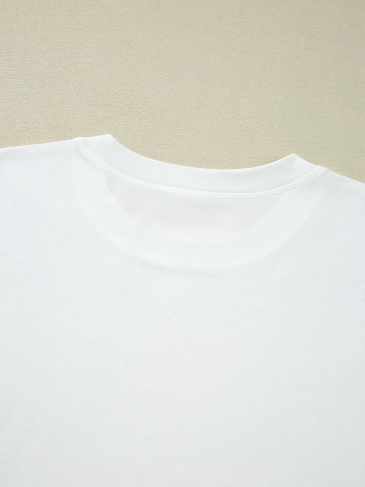 Lace Long Sleeve Insert Drop Shoulder Tee