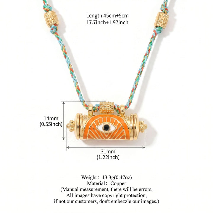 Evil Eye Kaleidoscope Necklace Clavicle Chain