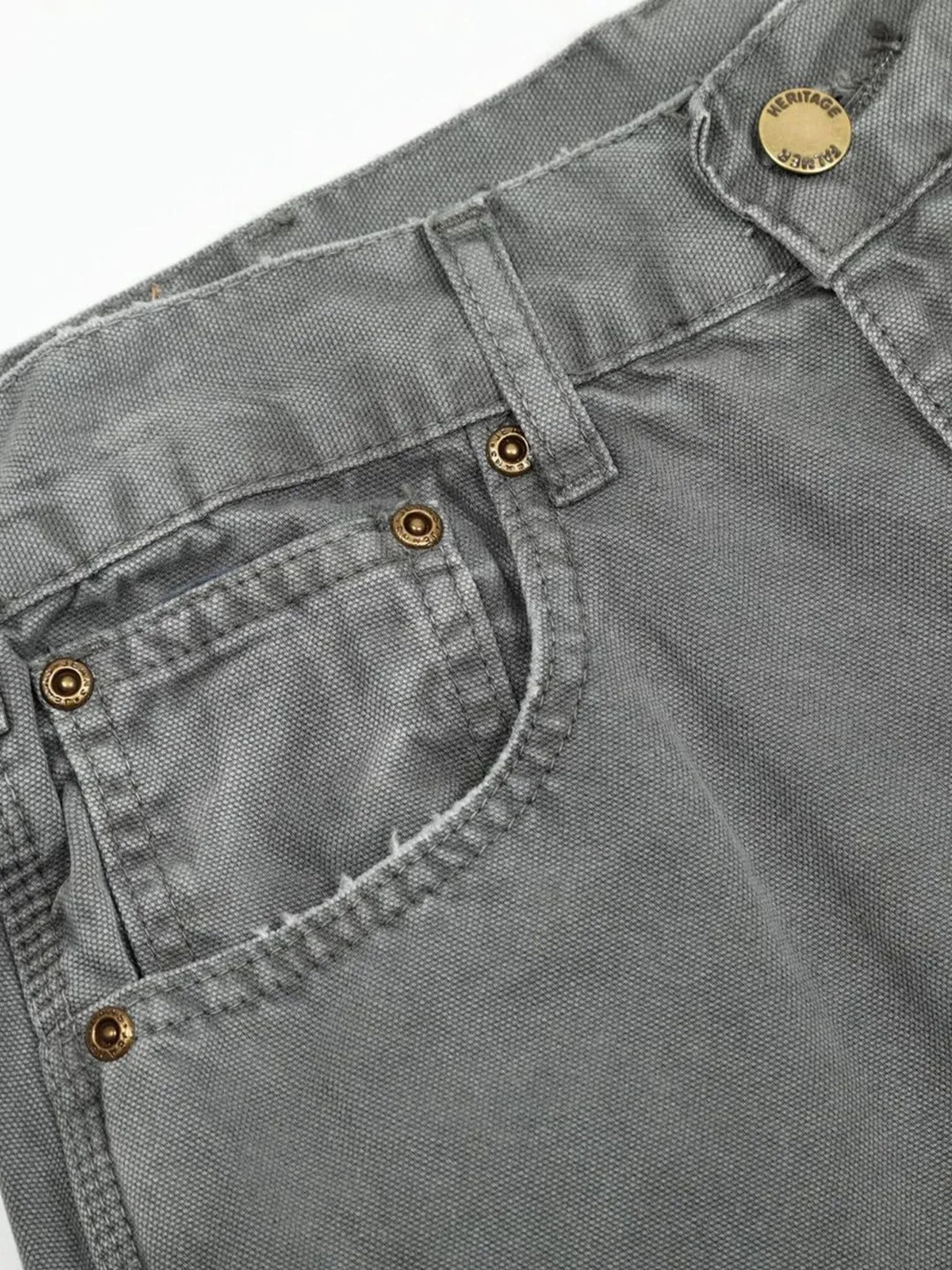 Men's Washed Distressed Curved Jeans